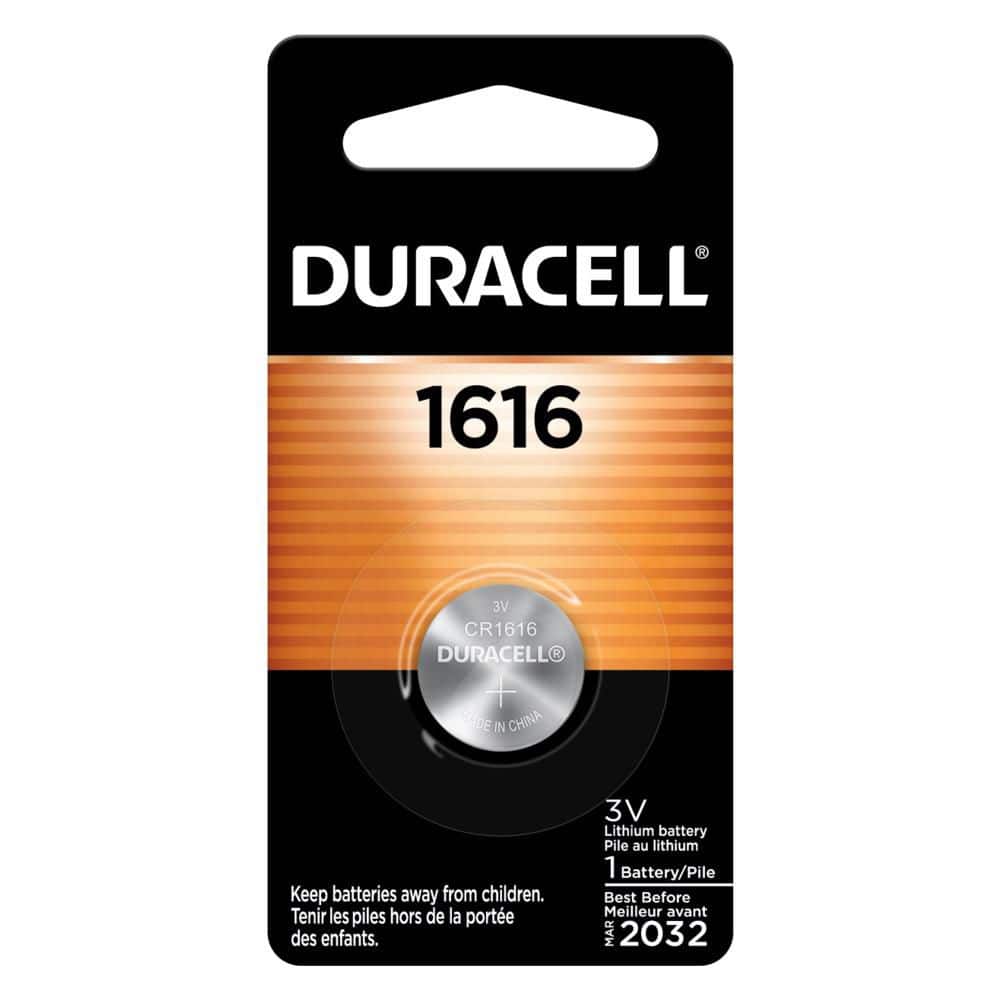 Duracell Coin Cell Lithium Battery, CR1616, 3V