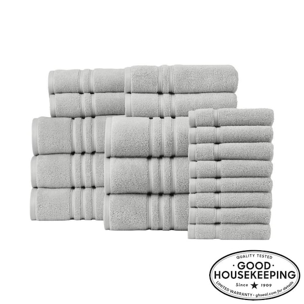 Home Decorators Collection Egyptian Cotton Shadow Gray 18-Piece