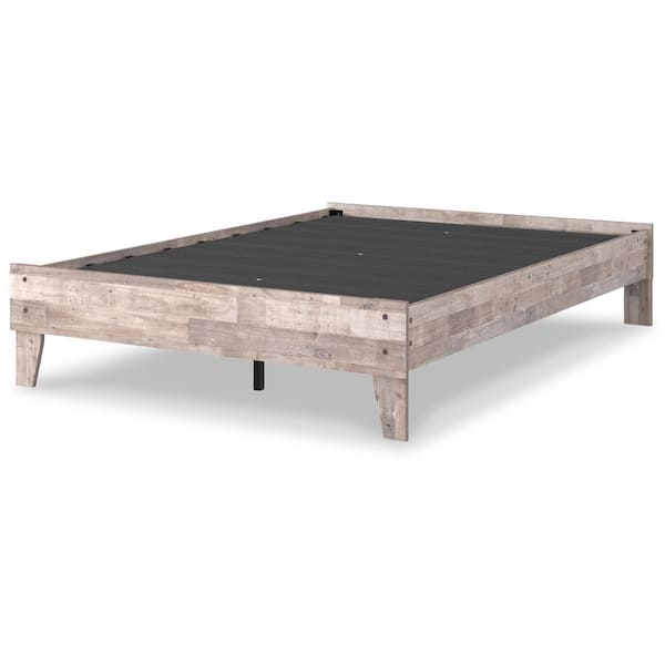 Neilsville Gray Wood Frame Full Platform Bed