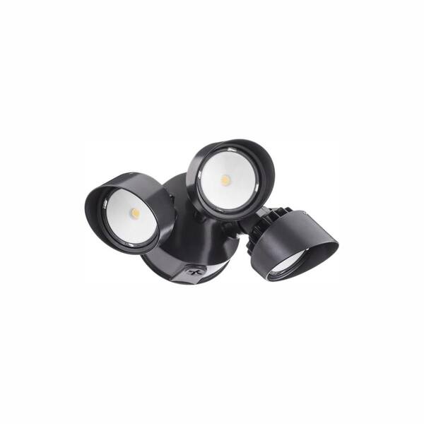 Lithonia Lighting Contractor Select OLF 3RH 3-Head Bronze Outdoor Integrated LED Round Flood Light 4000K 120-Volt