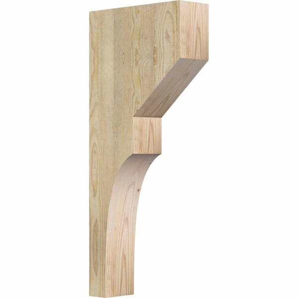 Ekena Millwork 4 in. x 12 in. x 28 in. Douglas Fir Monterey Rough Sawn Corbel