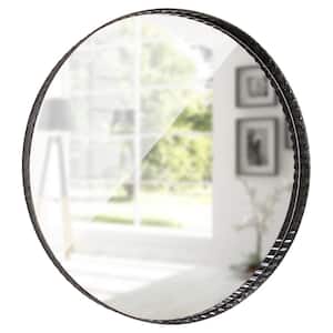 Medium Round Grey Mirror (21.75 in. H x 21.75 in. W)