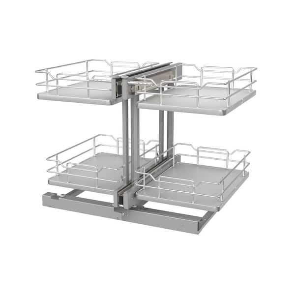 Rev-A-Shelf 15 in. Gray Blind Corner Organizer Soft-Close