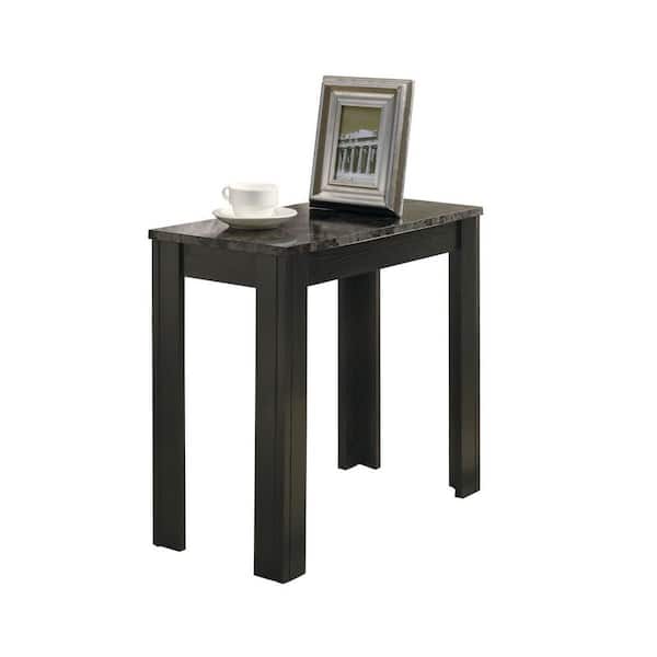 HomeRoots Jasmine 21.5 in. Black and Grey Wood End Table