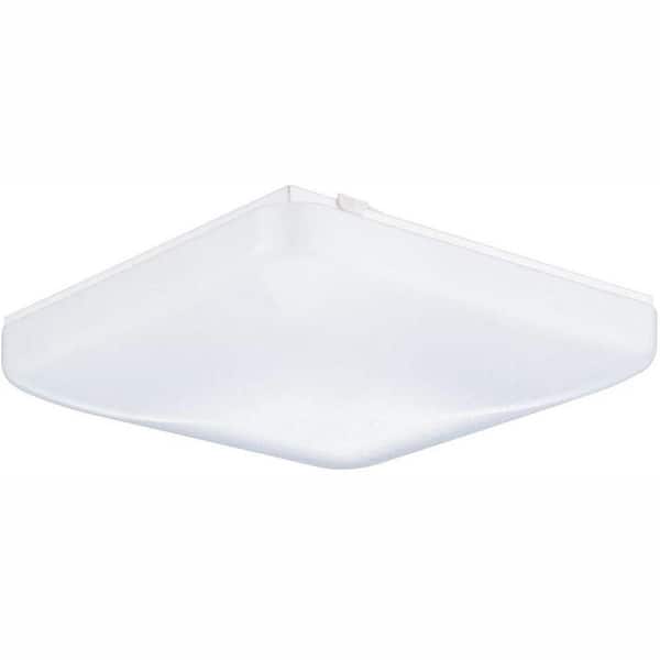 Lithonia Lighting 12 in. White LED Low-Profile Residential Square Flush Mount