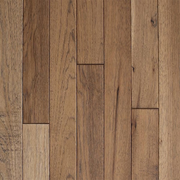 Earthly Hickory 3/4 in. T x 3 in. W Tongue and Groove Brushed Solid Hardwood Flooring (24 sq. ft./Case)