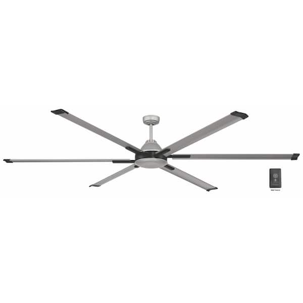 Commercial Electric High Velocity 8 ft. Indoor/Outdoor Titanium Ceiling Fan with Wall Control Included