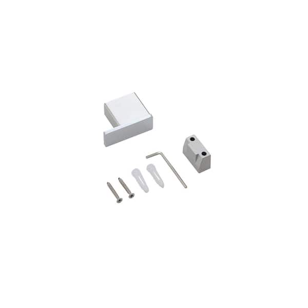 Timeless Home 4-Piece Bath Hardware Set with Toilet Paper Holder Towel Rods and Robe Hook in Chrome