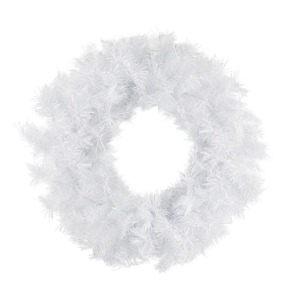 Northlight 18 in. Unlit Spruce Artificial Christmas Wreath, Icy White