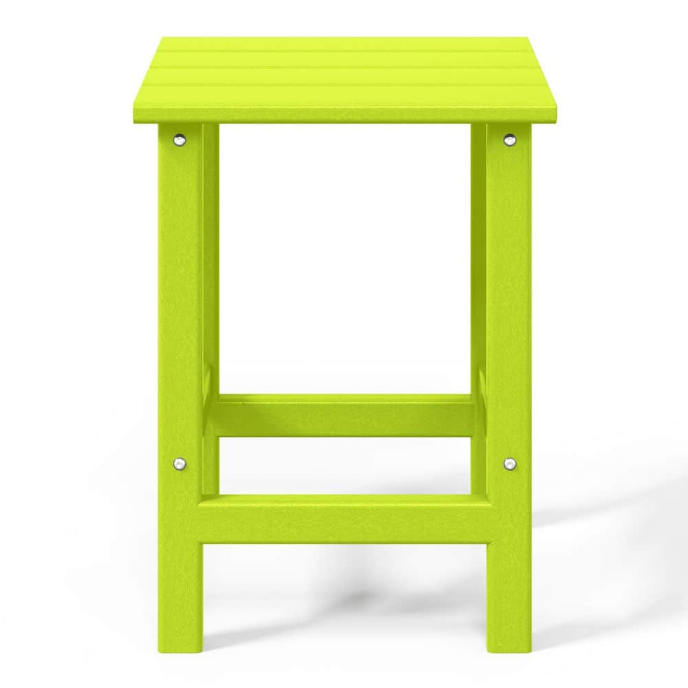 Lime HDPE Adirondack Outdoor Patio Side Table