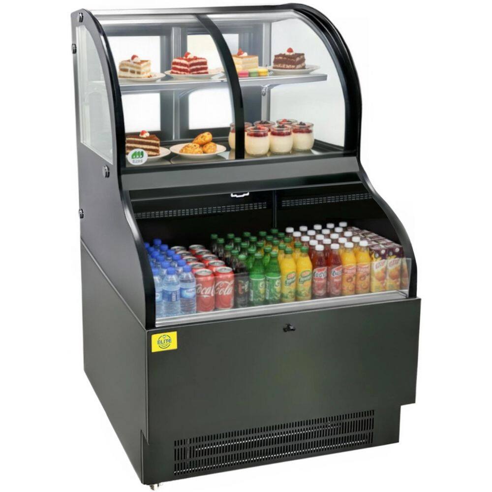 36 in. 12.5 cu. ft. Auto/Cycle Defrost NSF Commercial open air display case refrigerator EFO36G Black