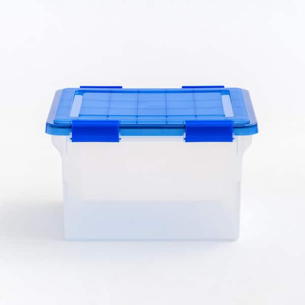 Stackable Plastic Legal/Letter File Storage Tote - Set of 3