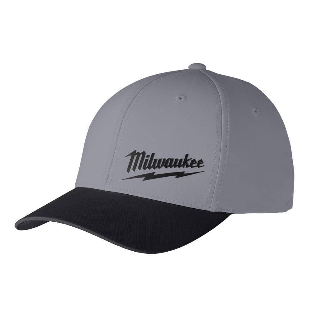 Milwaukee The - WORKSKIN Large Gray Fitted Depot Home Large/Extra Dark 507DG-LXL Hat
