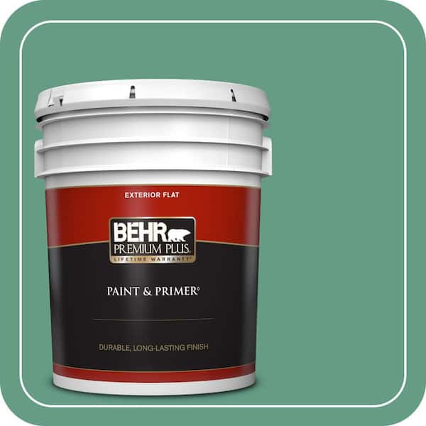 BEHR PREMIUM PLUS 5 gal. #480D-5 Scotch Lassie Flat Exterior Paint & Primer