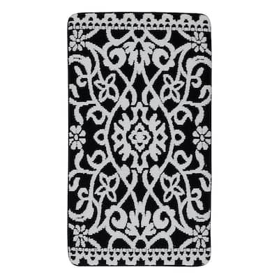SUSSEXHOME Border Design Gray-Black-Red 20 in. x 59 in. Cotton Kitchen  Runner Rug Mat KTC-2A-2x5 - The Home Depot