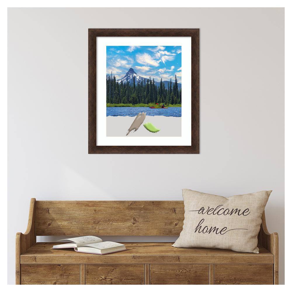 Warm Walnut Narrow Wood Picture Frame 16"x20"