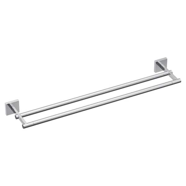 MOEN Triva 24 in. Double Towel Bar in Matte Black BP1822CH - The Home Depot