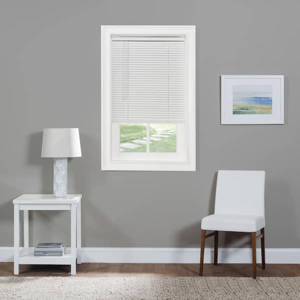 ACHIM GII Morningstar White Cordless Light Filtering Vinyl Mini Blind with 1 in. Slats 18 in. W x 42 in. L