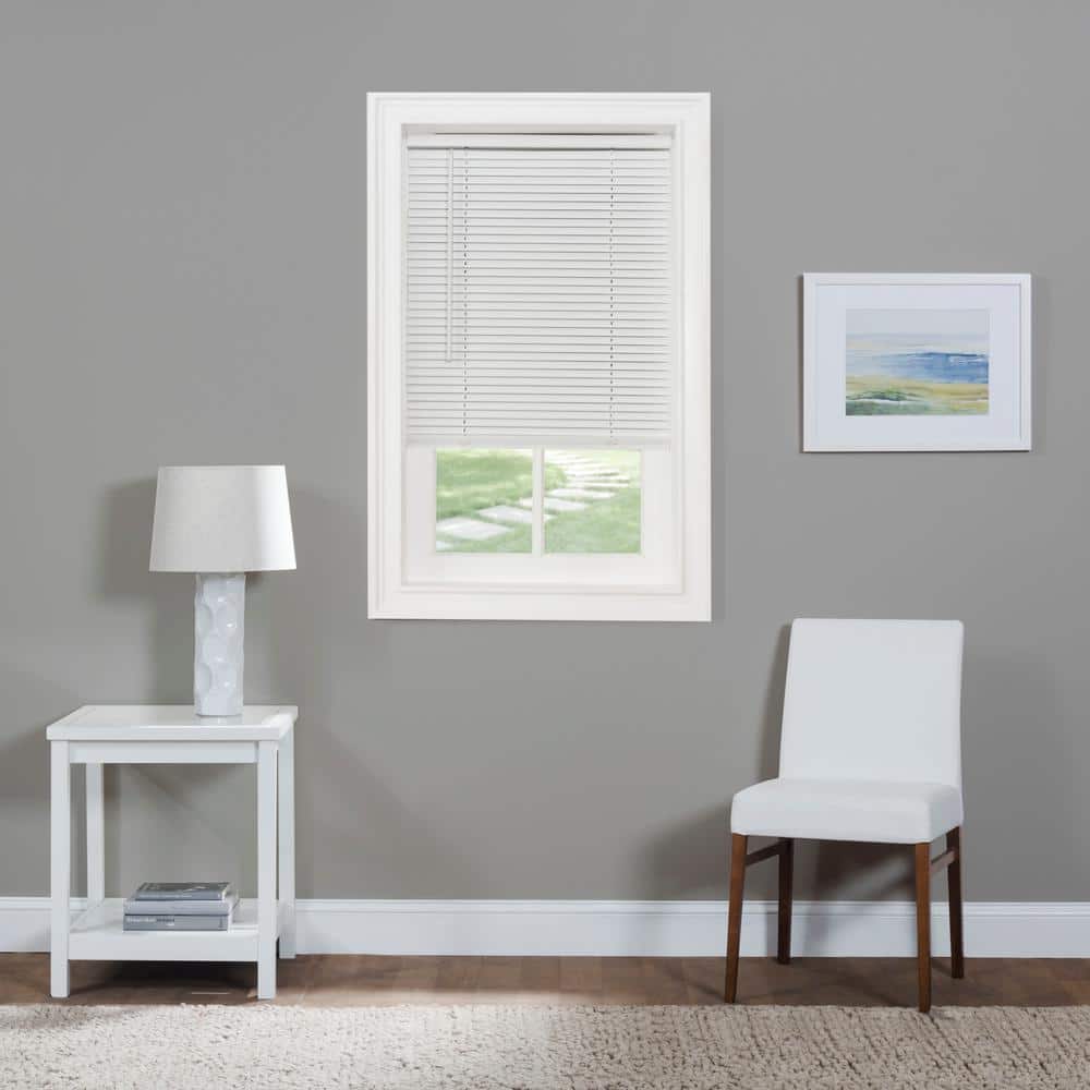 Achim GII Morningstar Indoor Cordless Vinyl Light Filtering Window Mini Blind Pearl White 64 L x 32 W