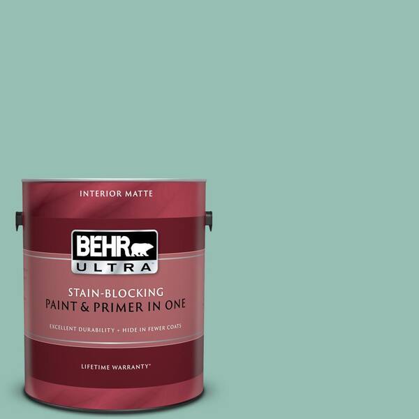 BEHR ULTRA 1 gal. #UL220-4 Spring Stream Matte Interior Paint and Primer in One
