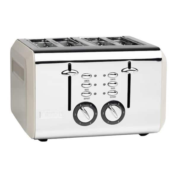 Haden Dorset Stainless Steel 4-Slice Toaster - Putty