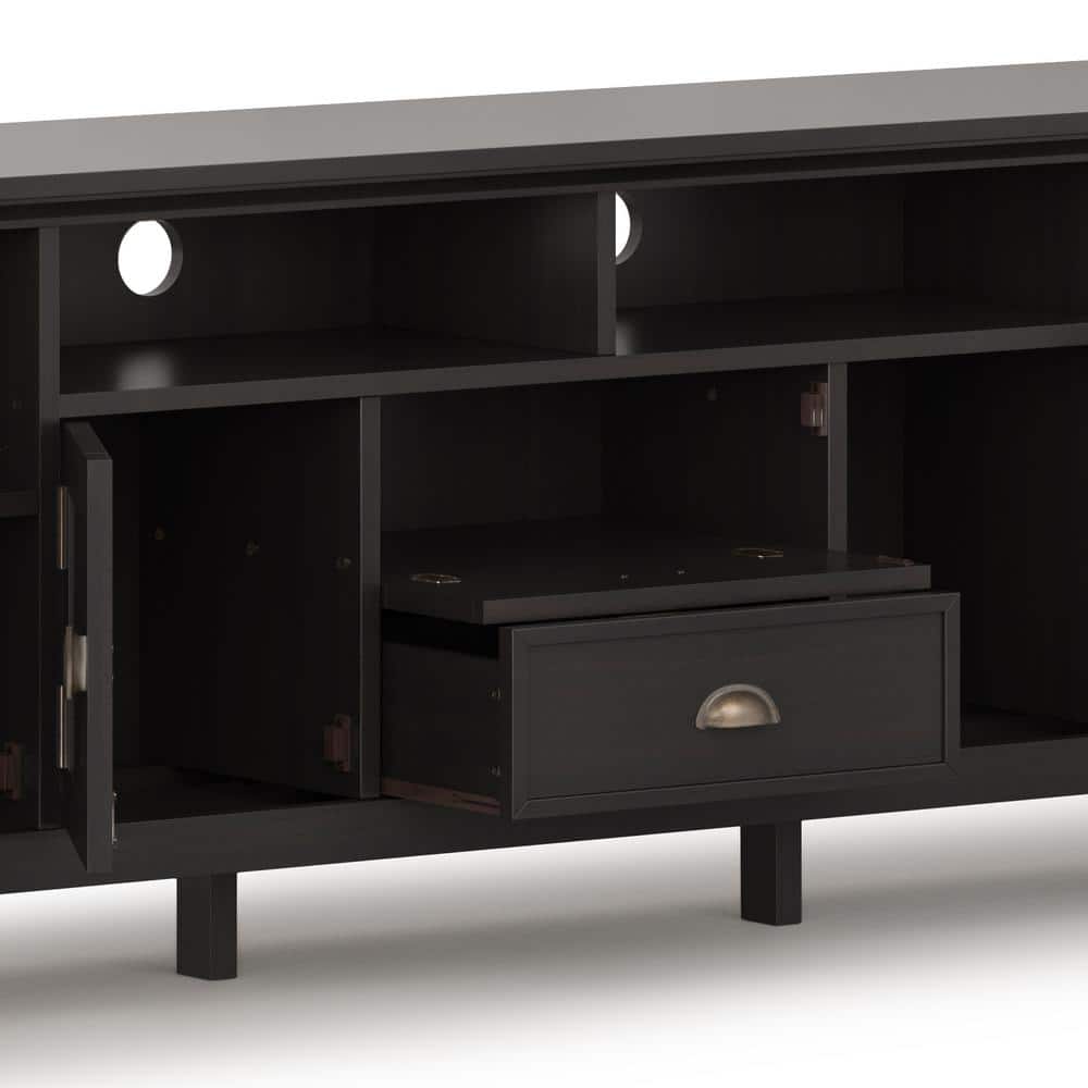 Redmond Hickory Brown Solid Wood 72" Extra Wide TV Media Stand