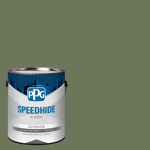 1 gal. PPG1124-6 Dark Sage Satin Interior Paint