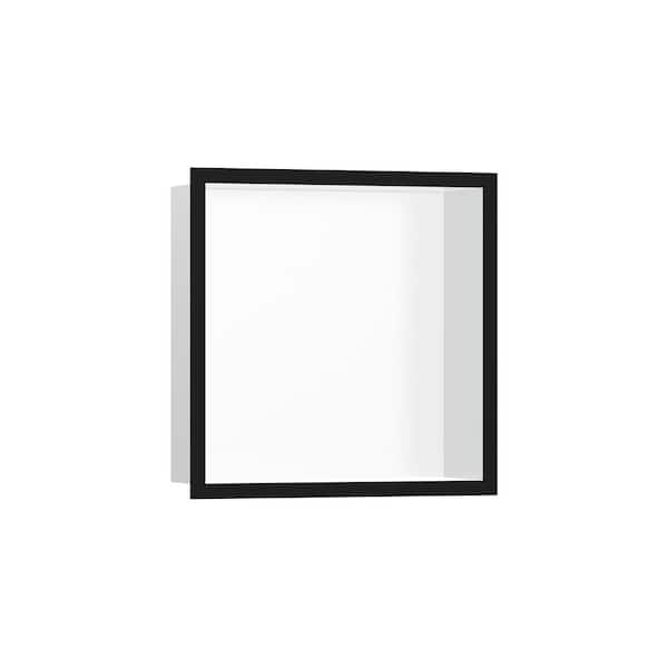 Hansgrohe XtraStoris Individual 15 in. W x 15 in. H x 4 in. D Stainless Steel Shower Niche in Matte Black