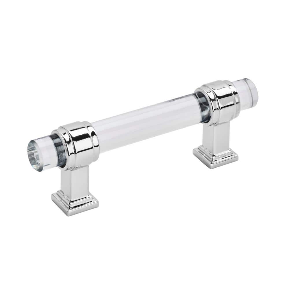 Glacio 3 in. (76mm) Modern Clear/Polished Chrome Bar Cabinet Pull price history on PriceWatchPro