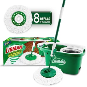 Microfiber Tornado Wet Spin Mop and Bucket Floor Cleaning System with 8 Refills