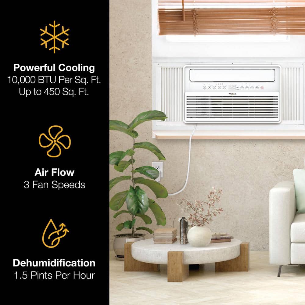 10,000 BTU White Window Inverter Air Conditioner with Remote Control