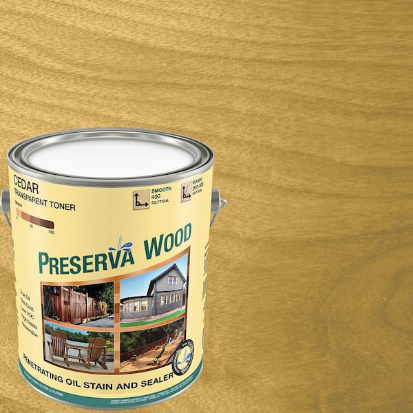 Preserva Wood 1 gal. 100 VOC Oil-Based Cedar Penetrating Exterior Stain and Sealer