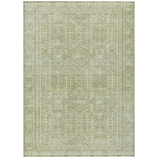 Chantille Machine Washable Indoor/Outdoor Abstract ACN1920 Sage 9 ft. x 12 ft. Area Rug