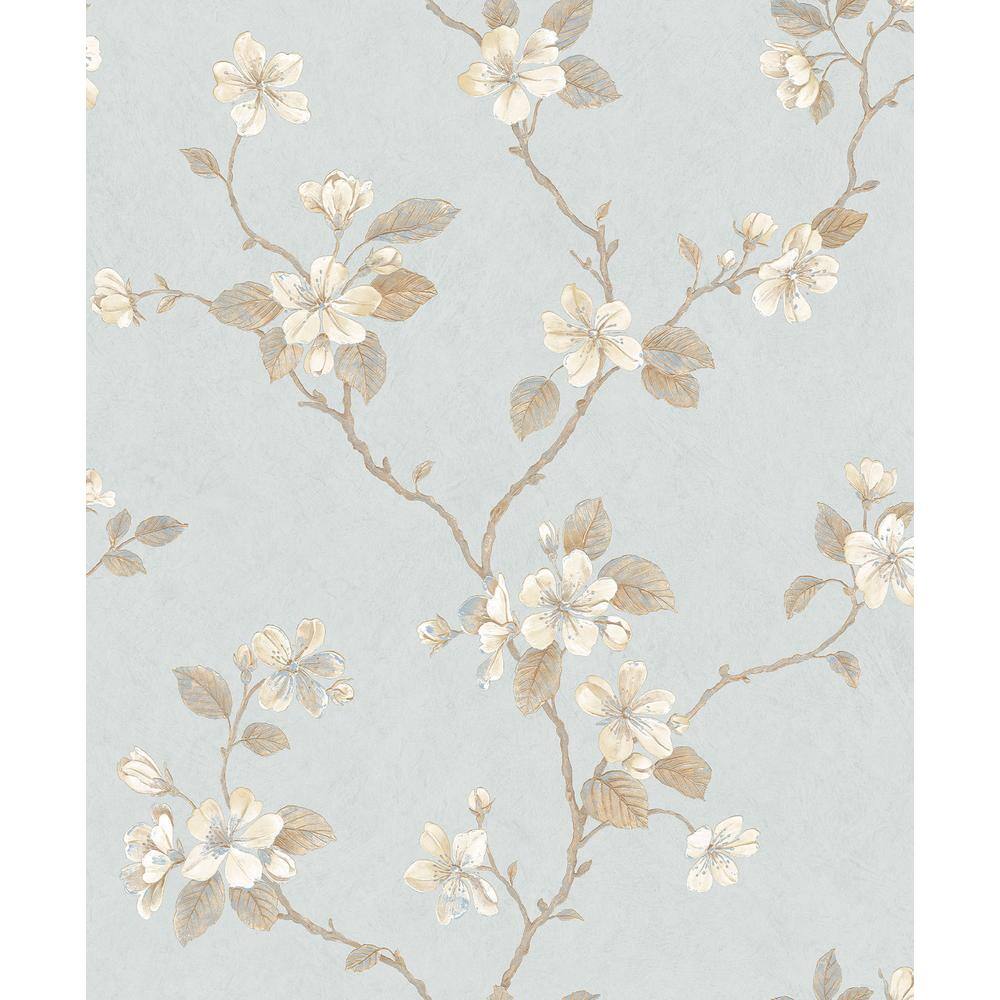 Palazzo 2 Collection Dogwood Floral Vinyl on Non-Woven Non-Pasted Wallpaper