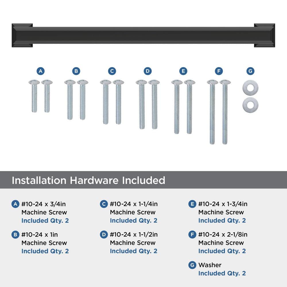Matte Black 13-Inch Modern Appliance Pull with Mounting Hardware
