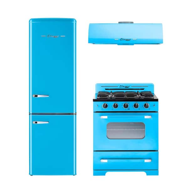 Unique Appliances Classic Retro 21.6 in. 7 cu. ft. Retro Bottom Freezer  Refrigerator in Summer Mint Green, ENERGY STAR UGP-215L LG AC - The Home  Depot
