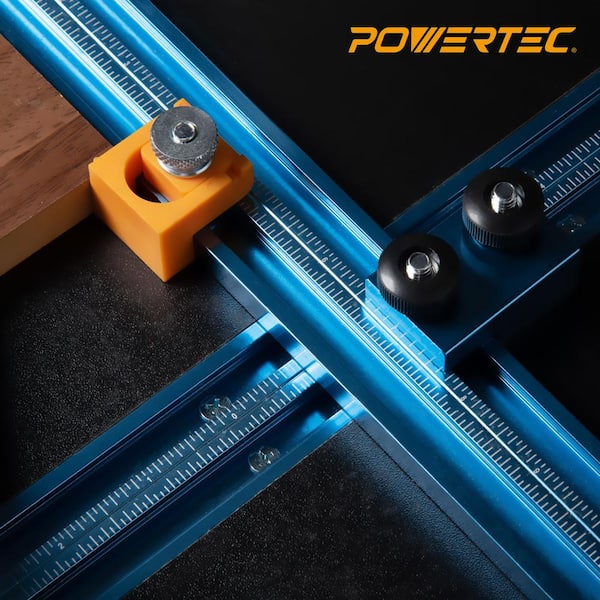 36 in. Double-Cut Profile Universal T-Track with Predrilled Mounting Holes and Laser Engraved Center Scale