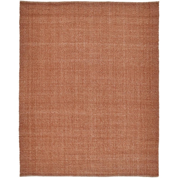 HomeRoots 12 x 15 Orange Solid Color Area Rug
