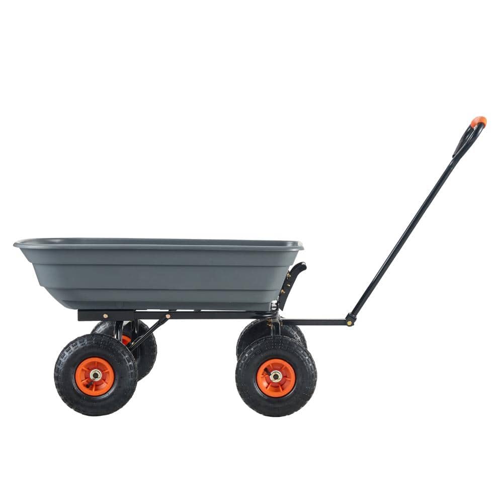 Poly Garden Dump Wagon, 600 lbs Load Capacity, 2-in-1 Adjustable Handle 10 Inch Rubber Tires price history on PriceWatchPro