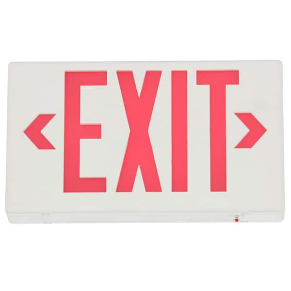 LPX 1.09 Watt White Integrated LED Exit Sign, Self-Powered