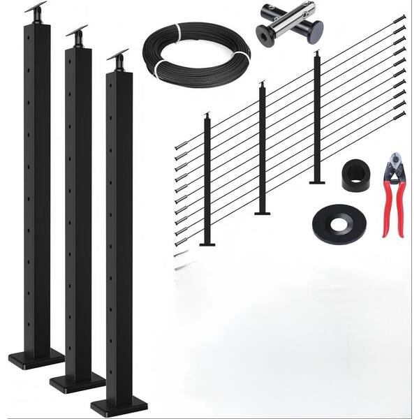 Barrette Outdoor Living Elevation Aluminum 6 ft. x 36 in. Matte Black ...
