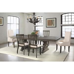 Stanford Dining 7-Piece Set-Table 4 Side Chairs and 2 Parson Chairs