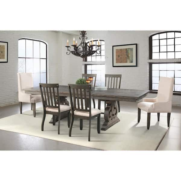 Picket House Furnishings Stanford Dining 7-Piece Set-Table 4 Side Chairs and 2 Parson Chairs