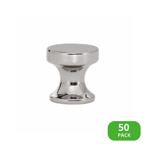 Sumner Street Home Hardware 50-Pack High Desert 1 in. (25 mm) Classic Polished Nickel Round Cabinet Knob