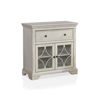 Pittens Antique White Accent Cabinet with 1-Drawer