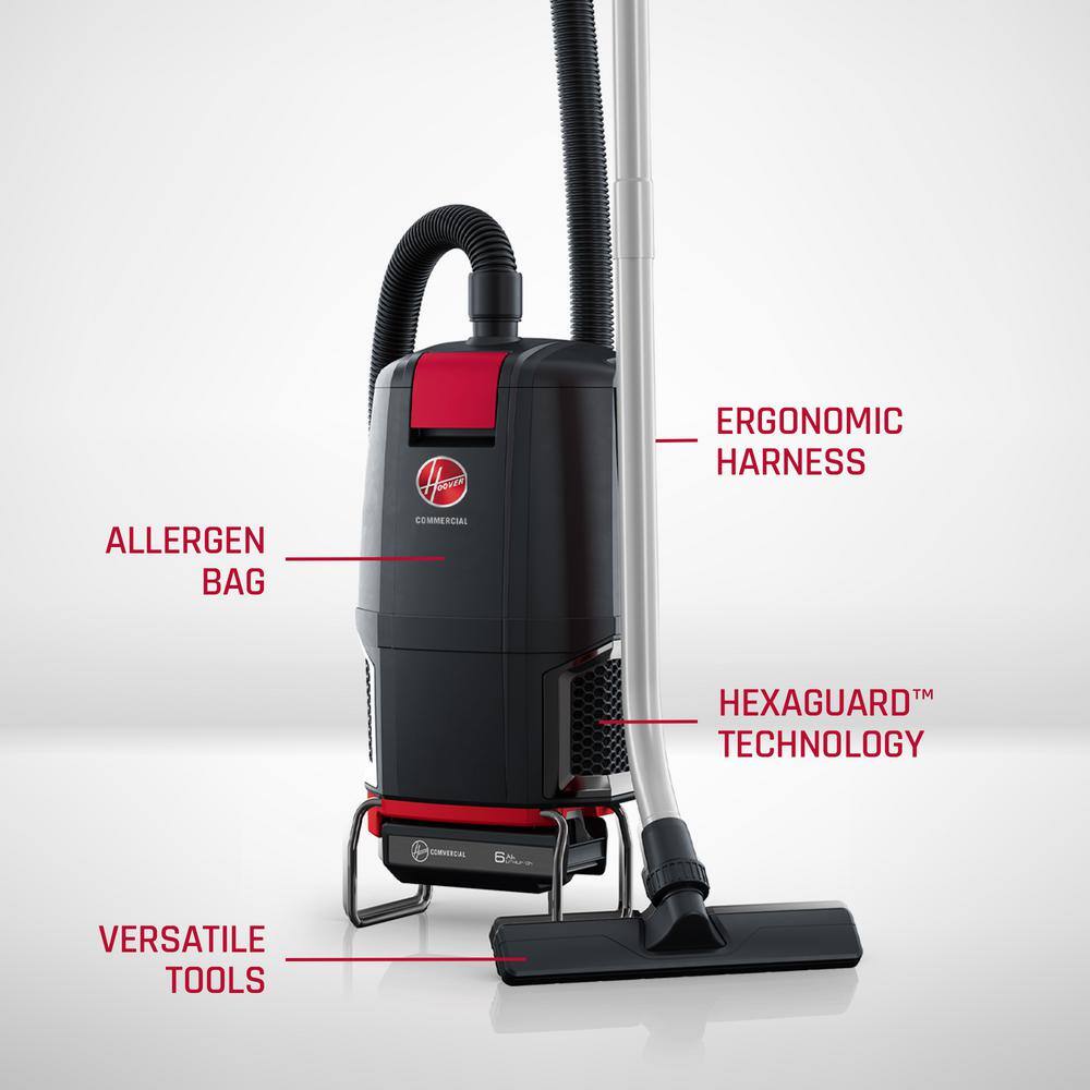 Black Cordless HEPA Filter Backpack Vacuum Cleaner for Commercial Use