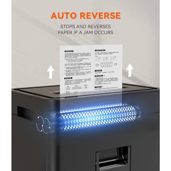 Vrbgify Heavy Duty Paper Shredder Micro-Cut 4/12 Sheets 10-Minutes