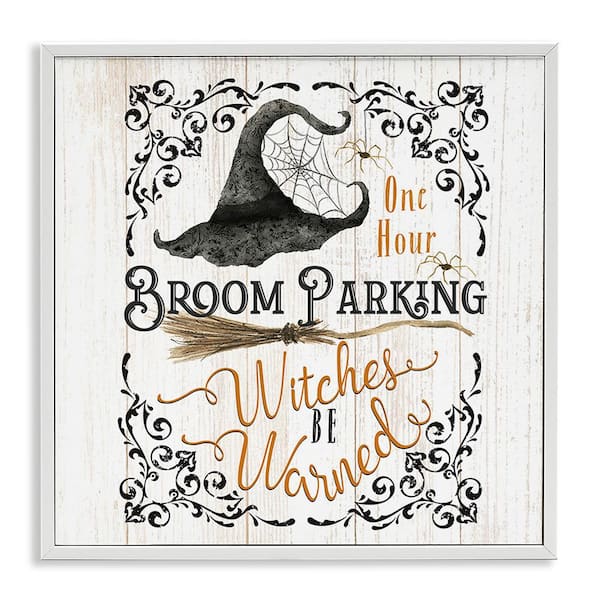 Stupell Industries Rustic Broom Parking by Deane Beesley 1 Piece Framed Graphic Print Typography Poster Art Print 12 in. x 12 in.