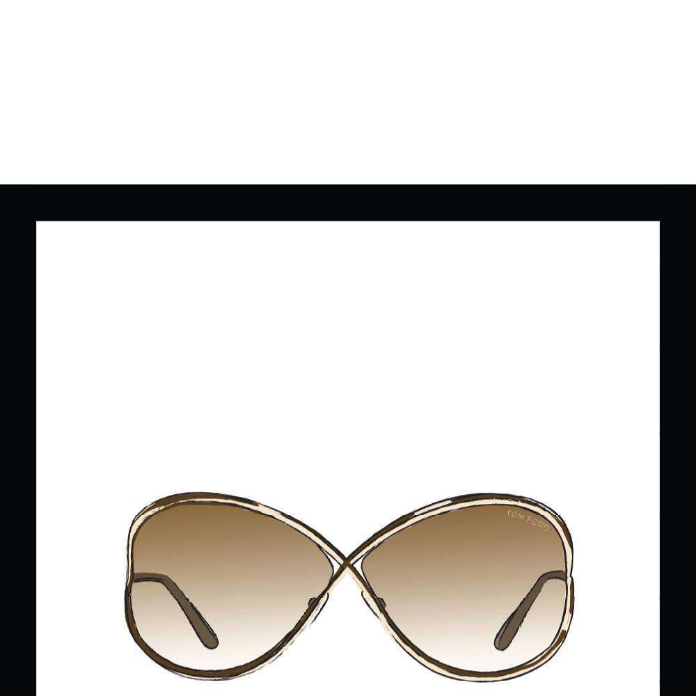 Tom Ford Designer Sunglasses Black Framed Abstract Print
