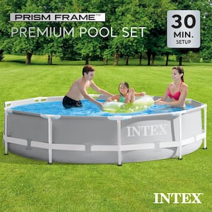 10 ft. x 30 in. Prism Frame Steel Above Ground Outdoor Swimming Pool